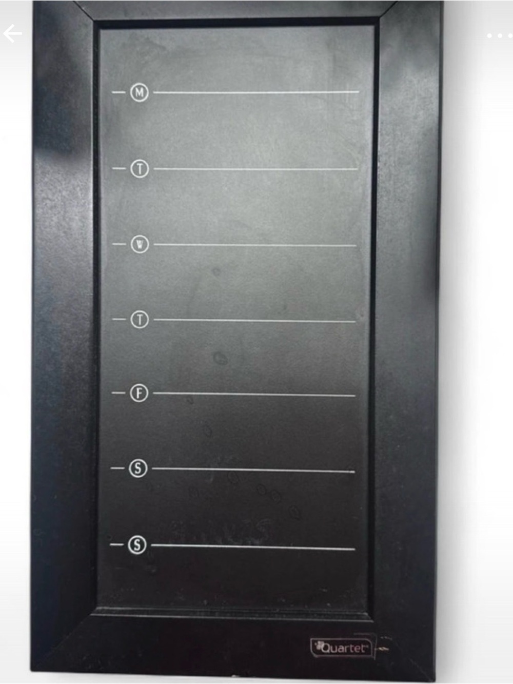 Black Weekly Chalkboard Organizer